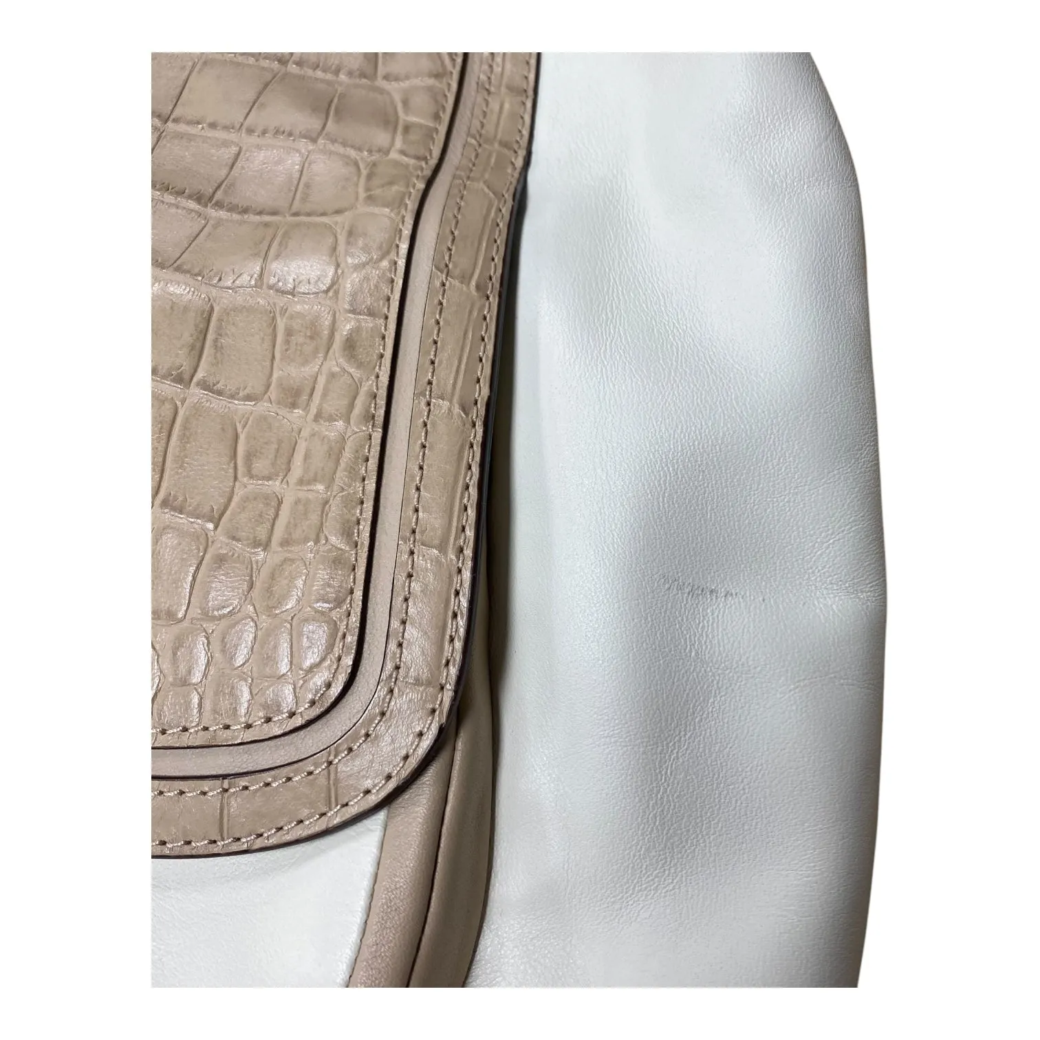 Handbag Designer By Coach In White, Size:Medium