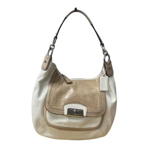 Handbag Designer By Coach In White, Size:Medium