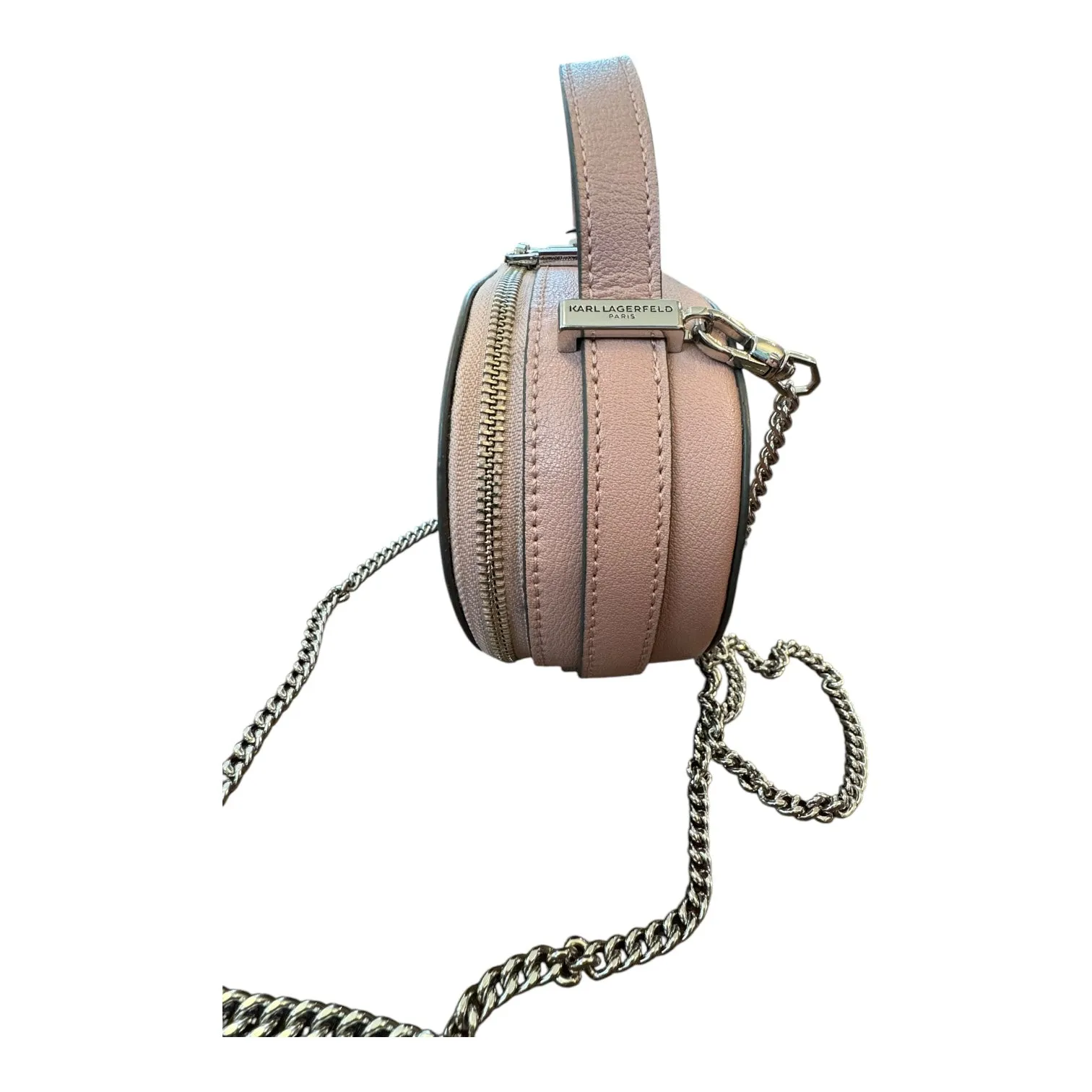 Handbag Designer By Karl Lagerfeld In Mauve, Size:Small