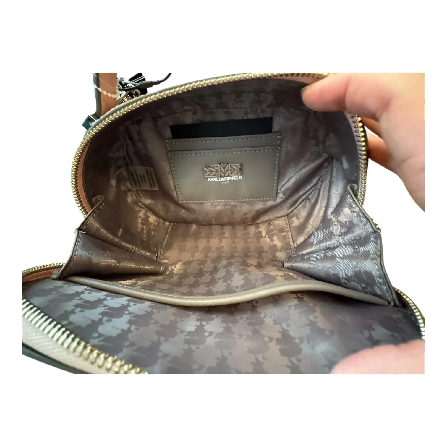 Handbag Designer By Karl Lagerfeld In Mauve, Size:Small