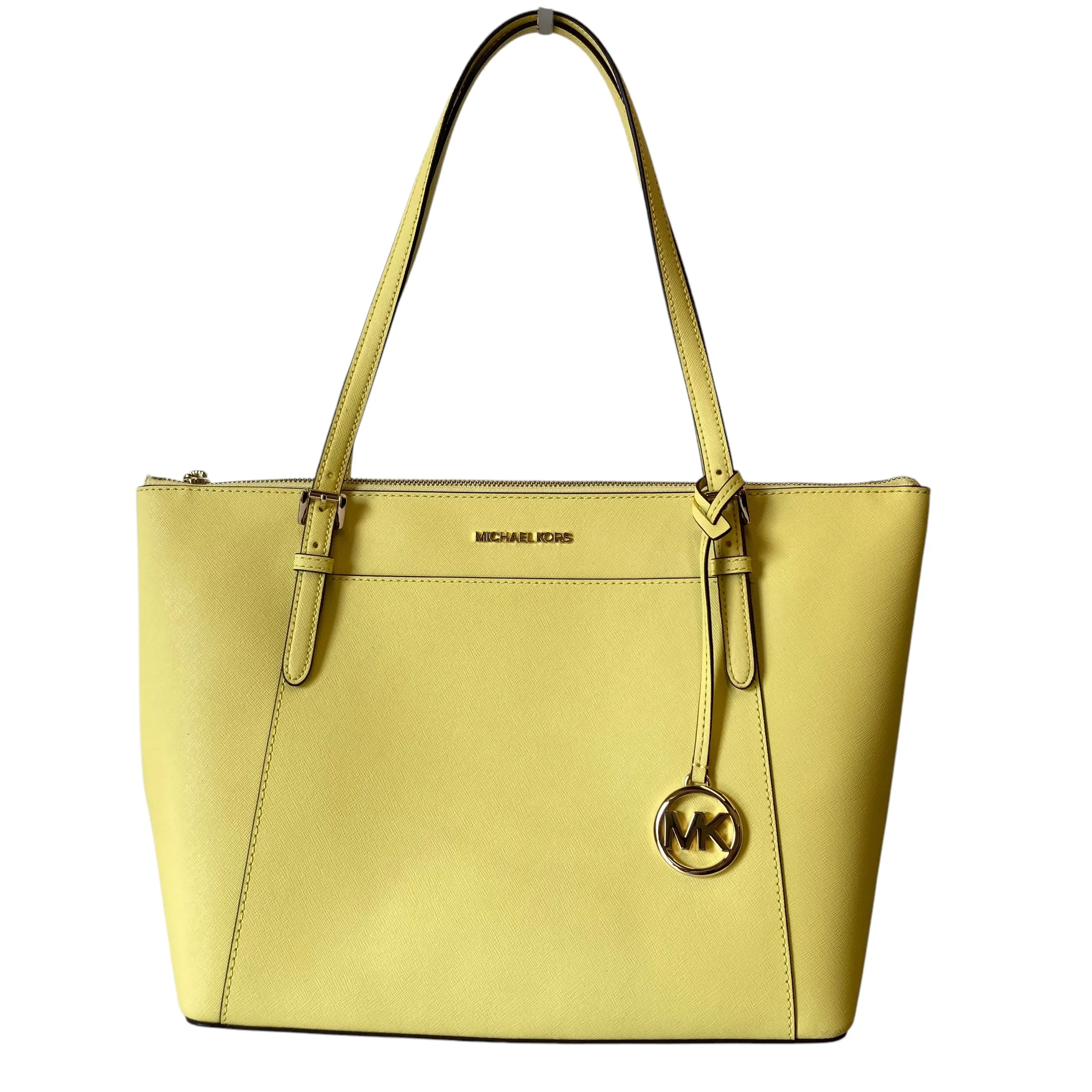 Handbag Designer By Michael Kors In Yellow, Size:Large