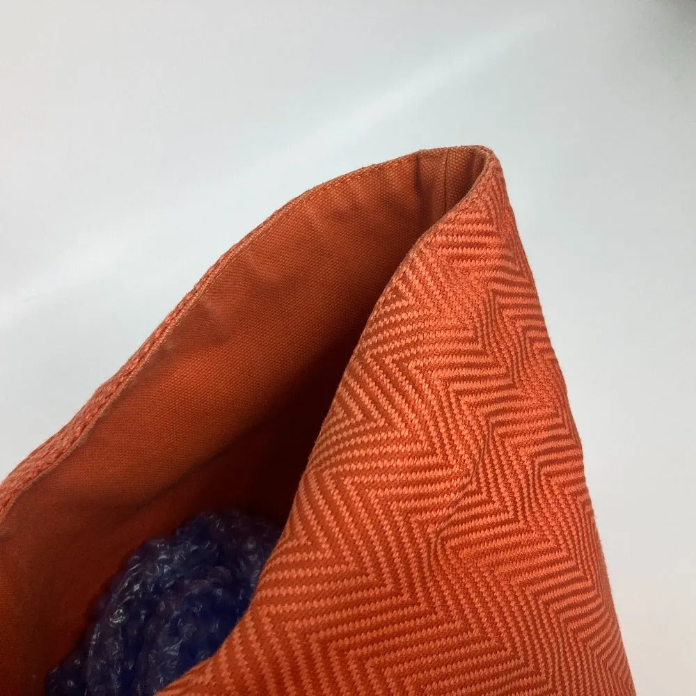 HERMES Shoulder Bag canvas Orange Shoulder Tote Bag Beach Bag Paniedo Plat Rouge PM Women Used