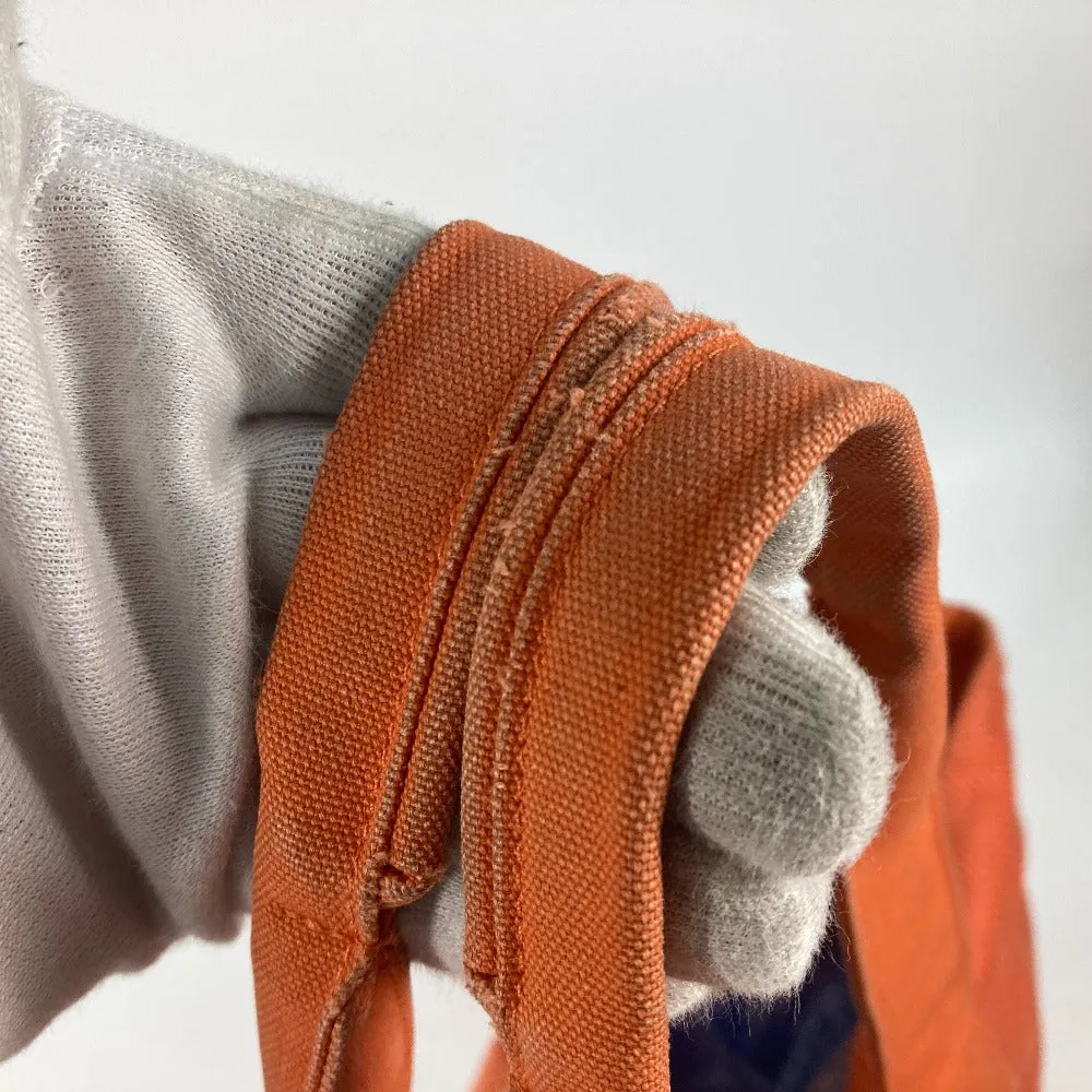 HERMES Shoulder Bag canvas Orange Shoulder Tote Bag Beach Bag Paniedo Plat Rouge PM Women Used