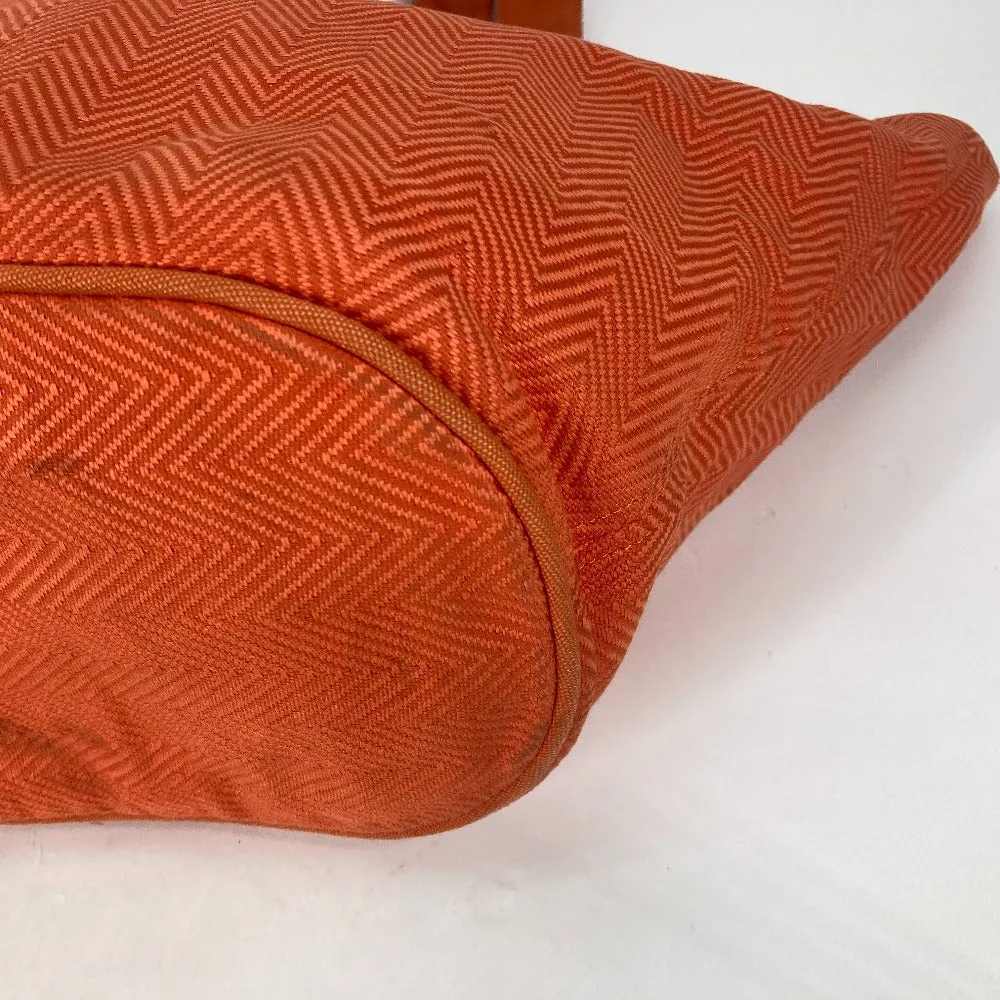 HERMES Shoulder Bag canvas Orange Shoulder Tote Bag Beach Bag Paniedo Plat Rouge PM Women Used