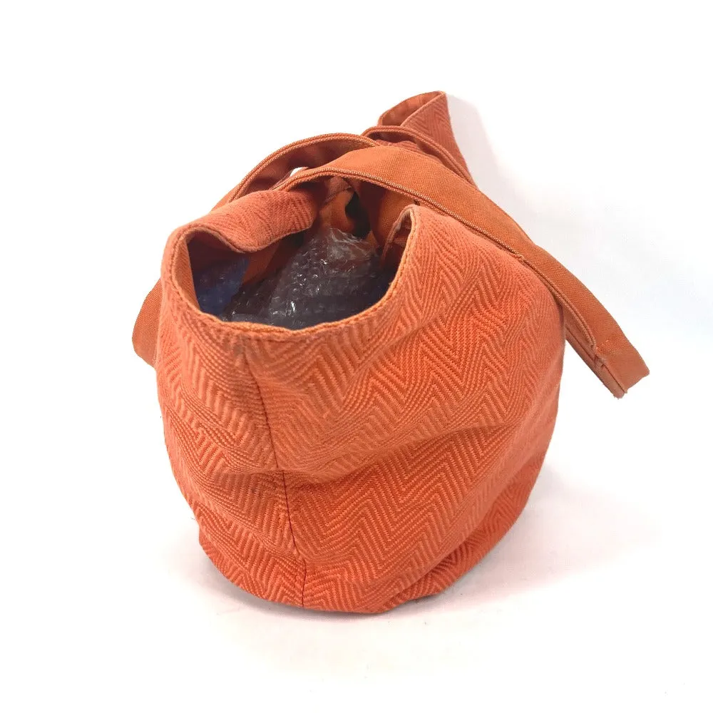 HERMES Shoulder Bag canvas Orange Shoulder Tote Bag Beach Bag Paniedo Plat Rouge PM Women Used