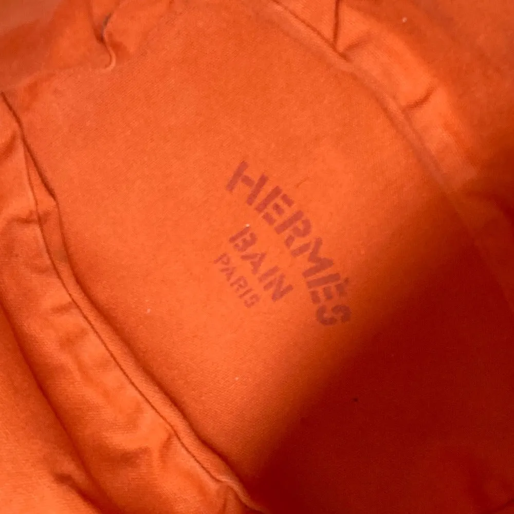 HERMES Shoulder Bag canvas Orange Shoulder Tote Bag Beach Bag Paniedo Plat Rouge PM Women Used