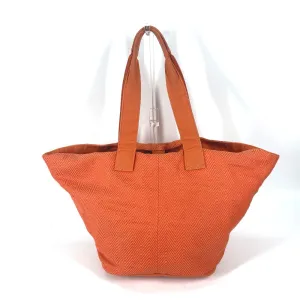 HERMES Shoulder Bag canvas Orange Shoulder Tote Bag Beach Bag Paniedo Plat Rouge PM Women Used