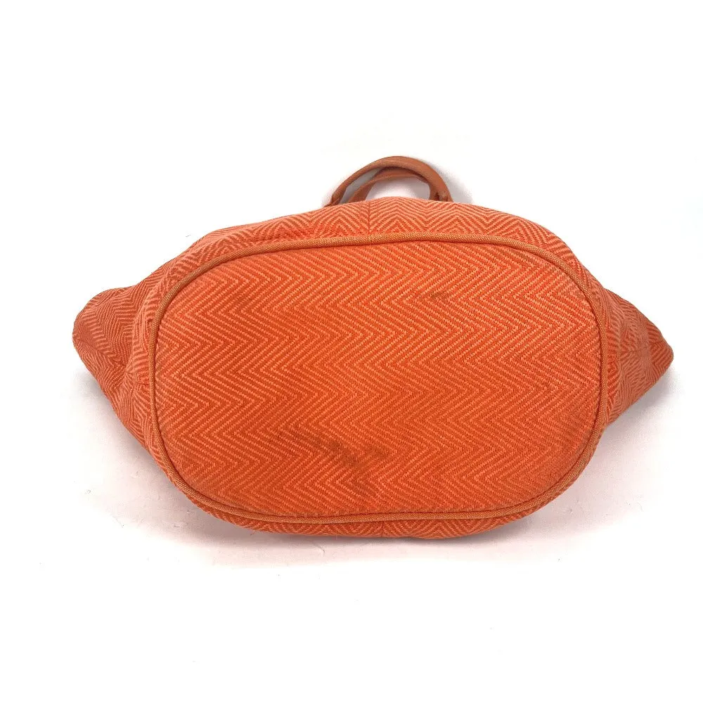 HERMES Shoulder Bag canvas Orange Shoulder Tote Bag Beach Bag Paniedo Plat Rouge PM Women Used