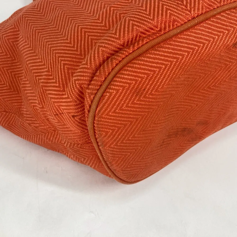 HERMES Shoulder Bag canvas Orange Shoulder Tote Bag Beach Bag Paniedo Plat Rouge PM Women Used