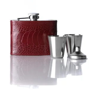 Hip Flask Gift Set, 4 Oz, Wine O.L.