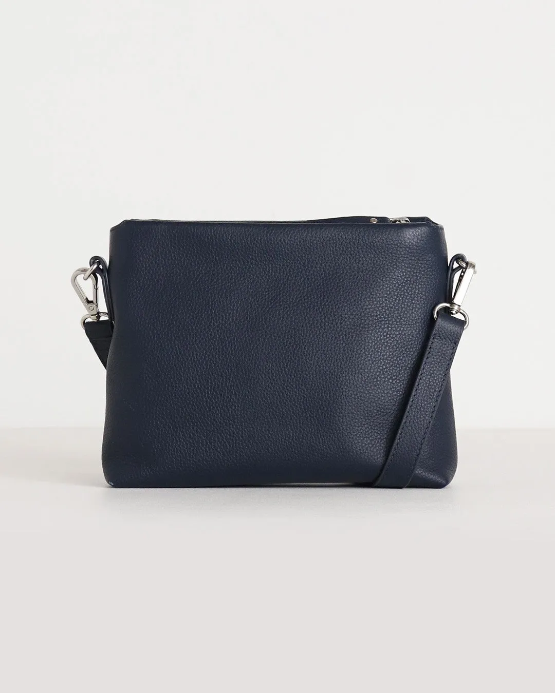 Joni Leather Crossbody - Navy