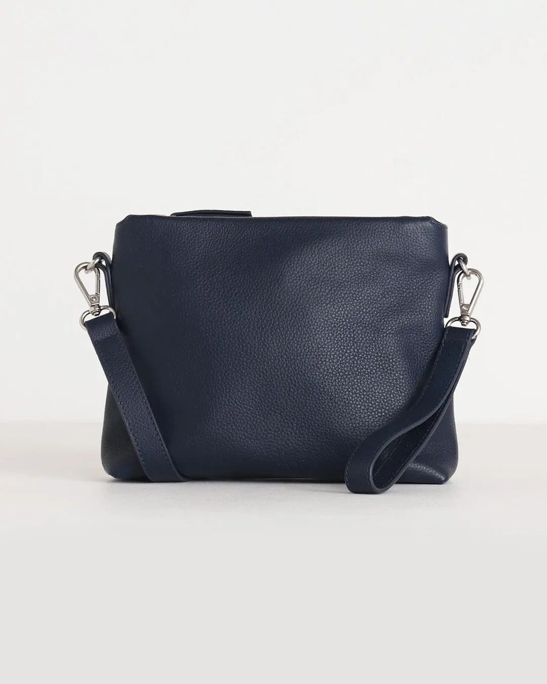 Joni Leather Crossbody - Navy
