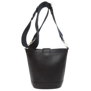 Kate Spade Shoulder Bag leather black logo Women Used