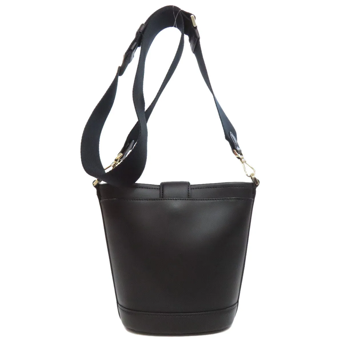 Kate Spade Shoulder Bag leather black logo Women Used