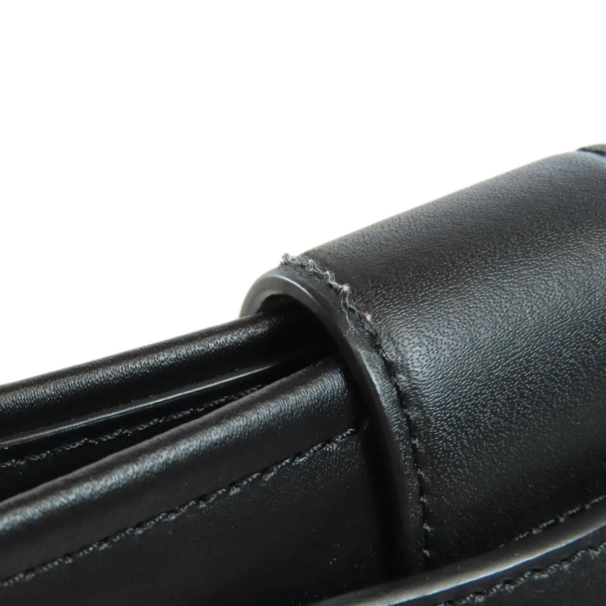 Kate Spade Shoulder Bag leather black logo Women Used