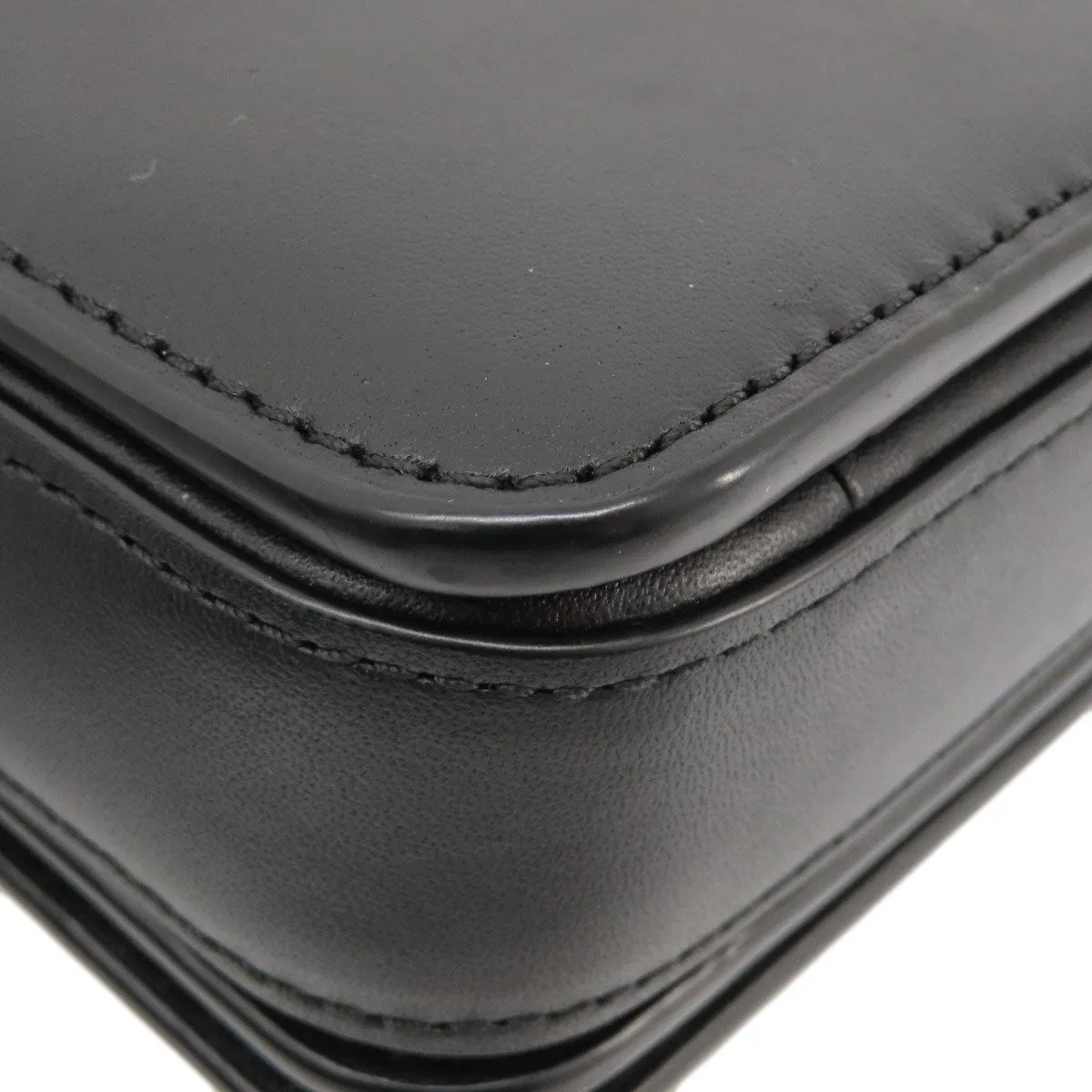 KENZO Shoulder Bag leather black 2WAY Women Used