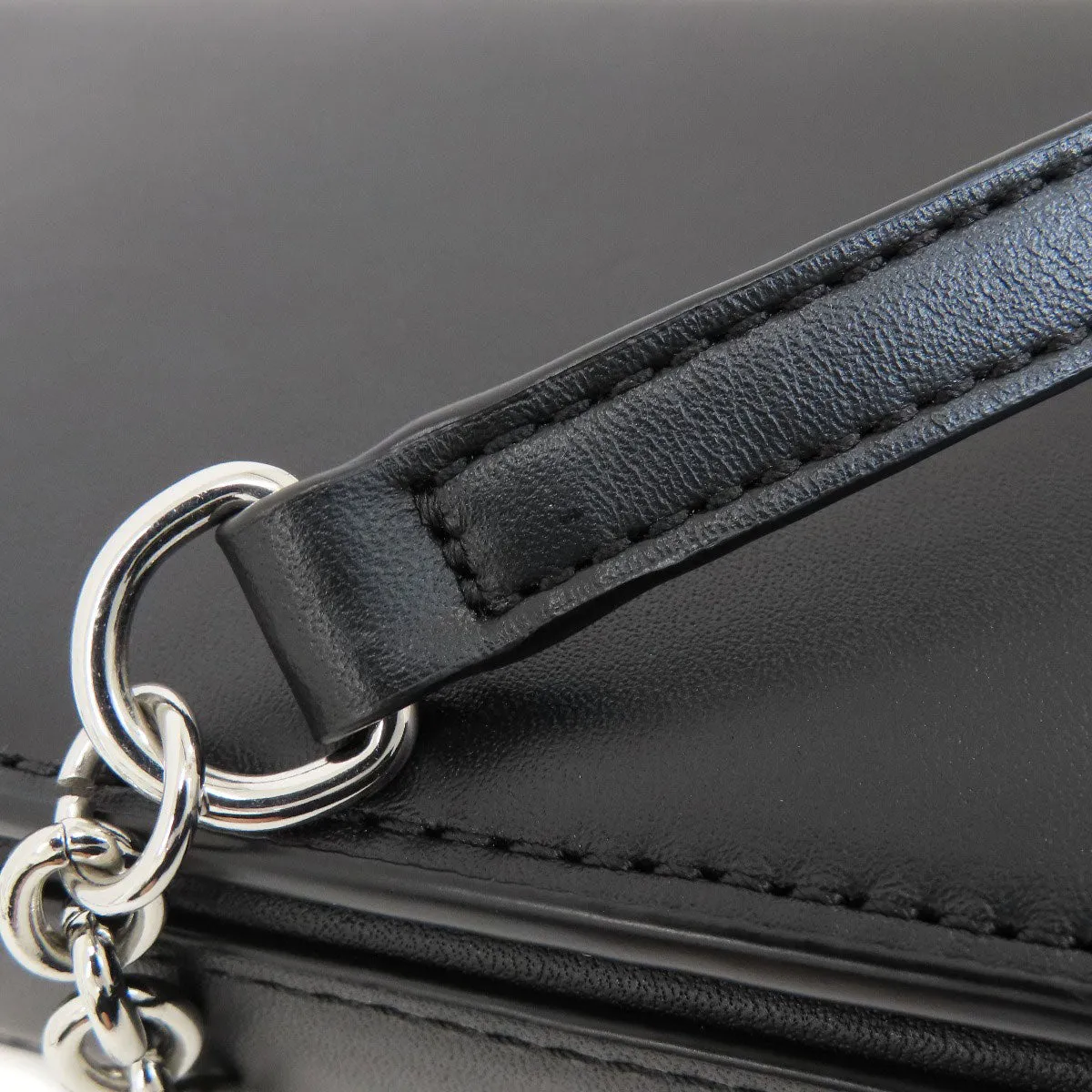 KENZO Shoulder Bag leather black 2WAY Women Used