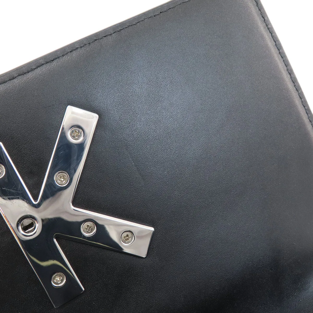 KENZO Shoulder Bag leather black 2WAY Women Used