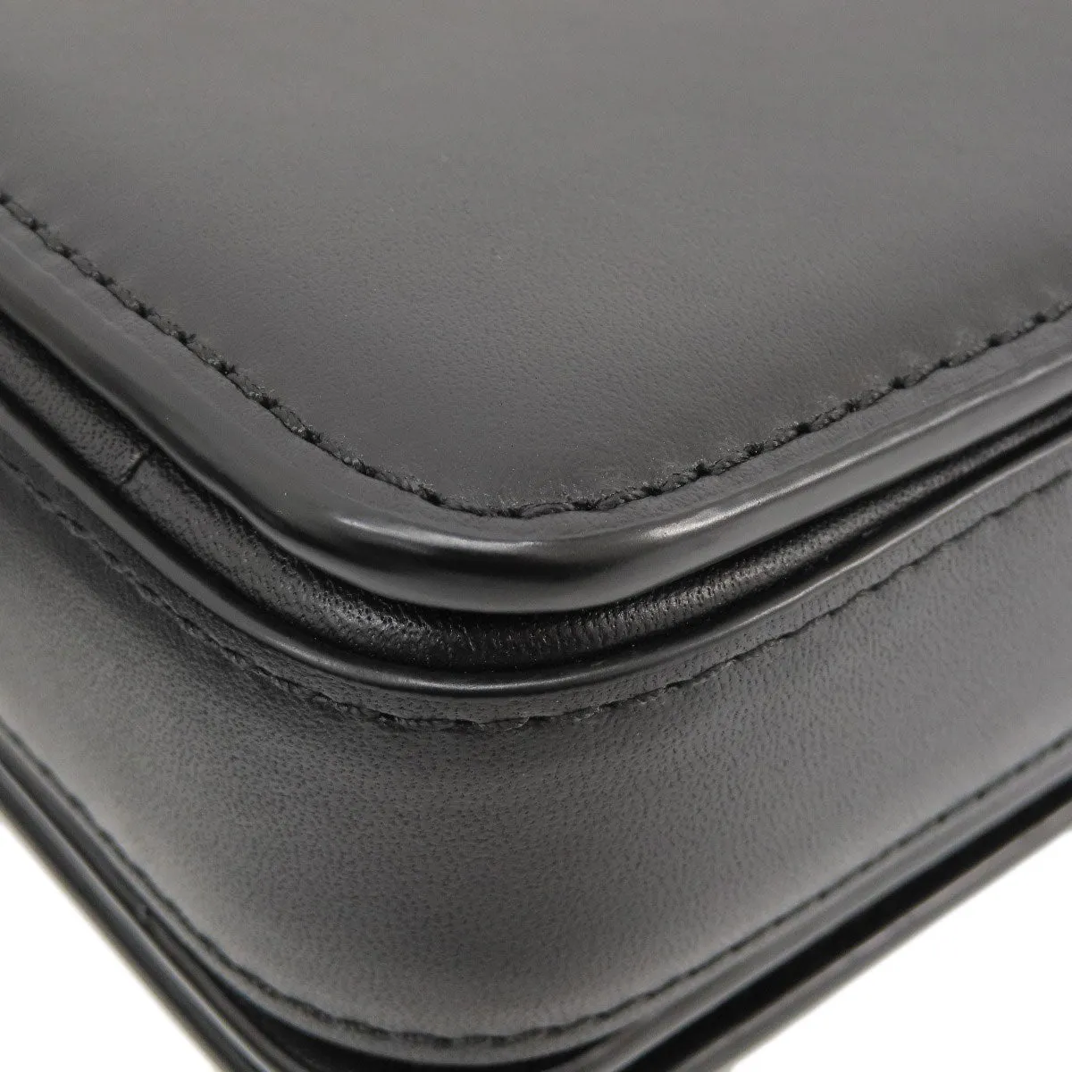 KENZO Shoulder Bag leather black 2WAY Women Used