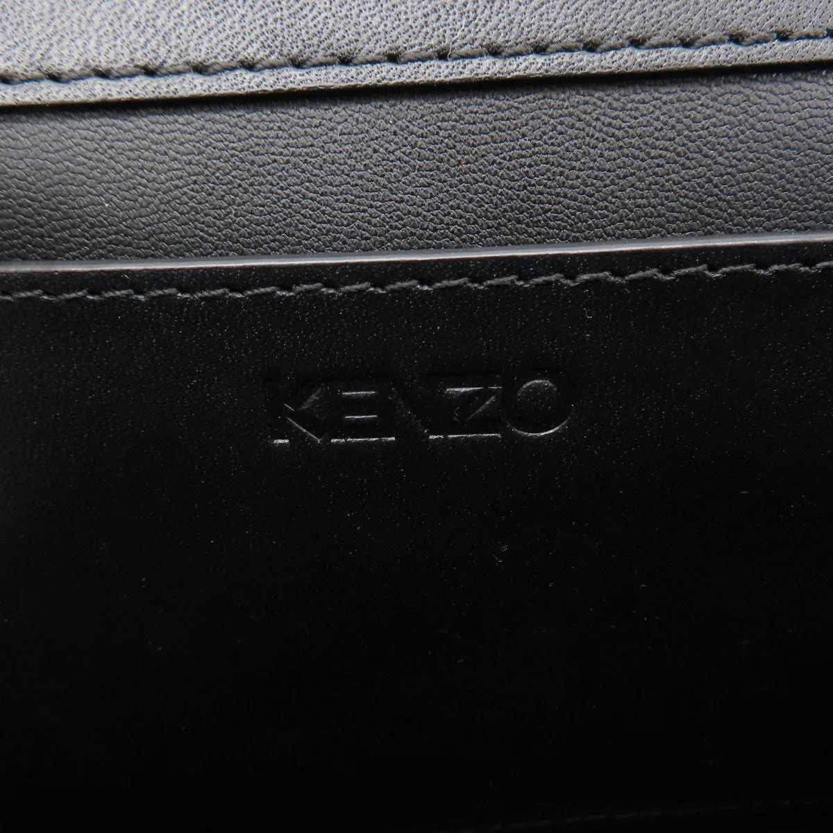 KENZO Shoulder Bag leather black 2WAY Women Used