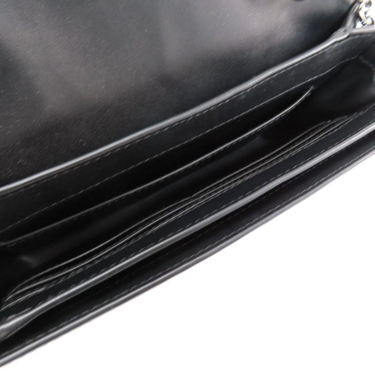 KENZO Shoulder Bag leather black 2WAY Women Used