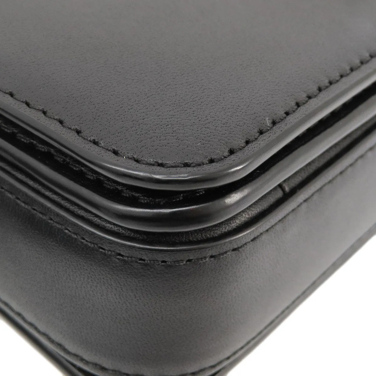 KENZO Shoulder Bag leather black 2WAY Women Used