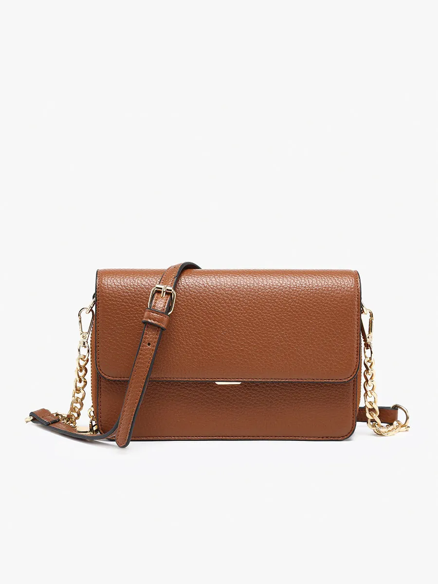 Lauryn Vegan Push-Lock Crossbody