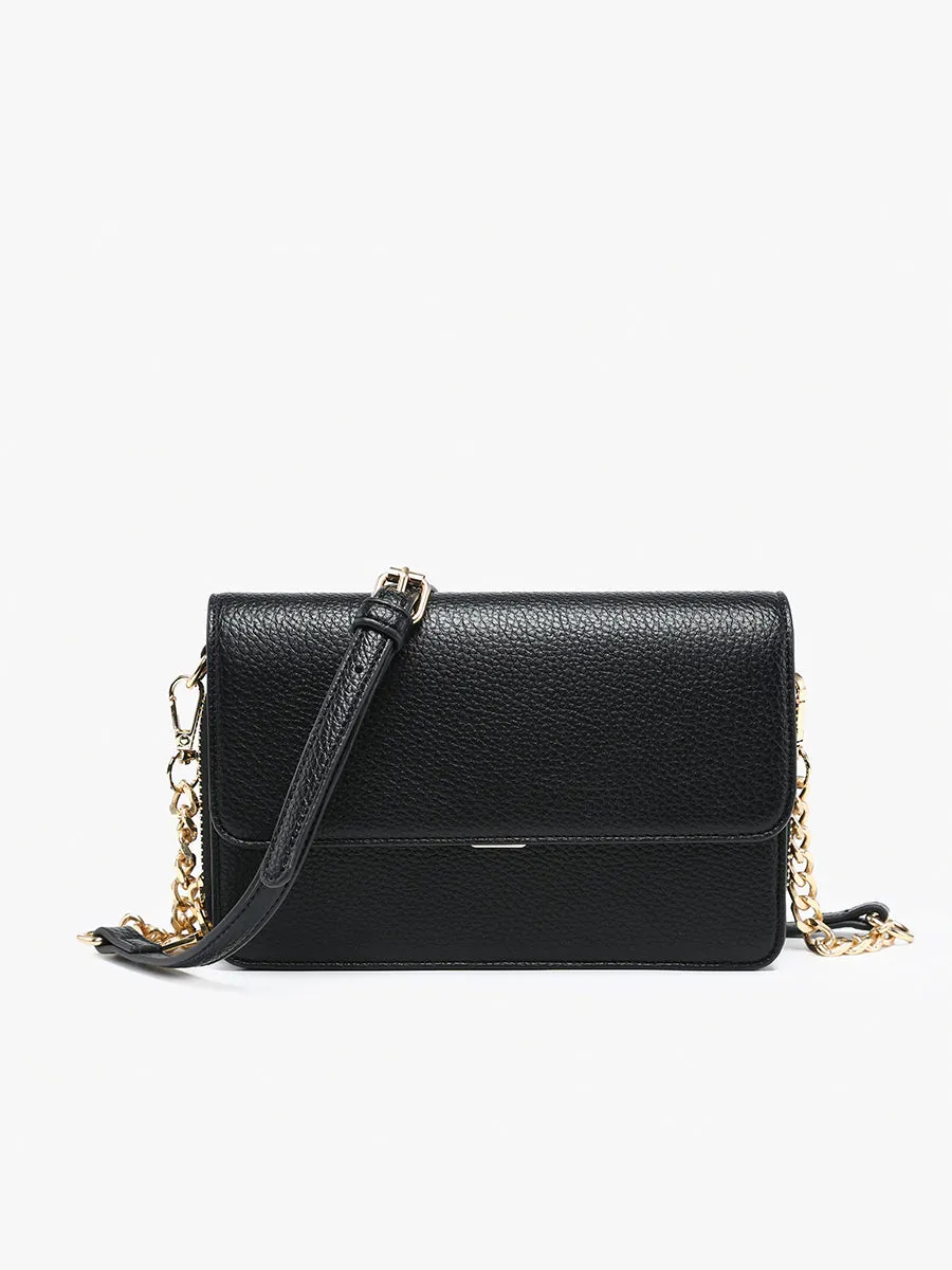 Lauryn Vegan Push-Lock Crossbody