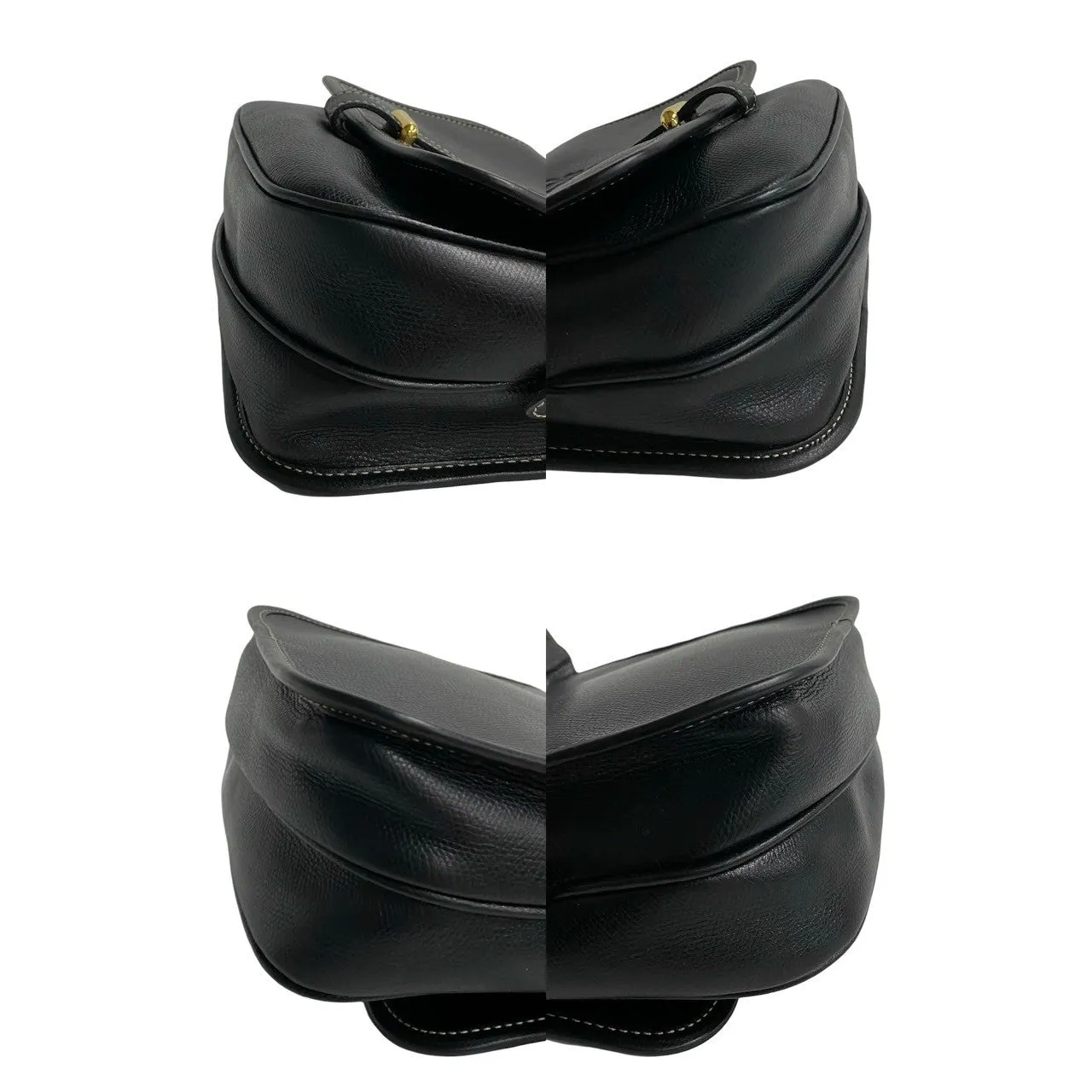 LOEWE Shoulder Bag leather black Anagram logo Women(Unisex) Used