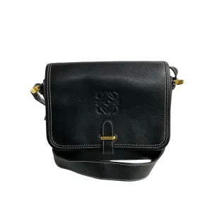 LOEWE Shoulder Bag leather black Anagram logo Women(Unisex) Used