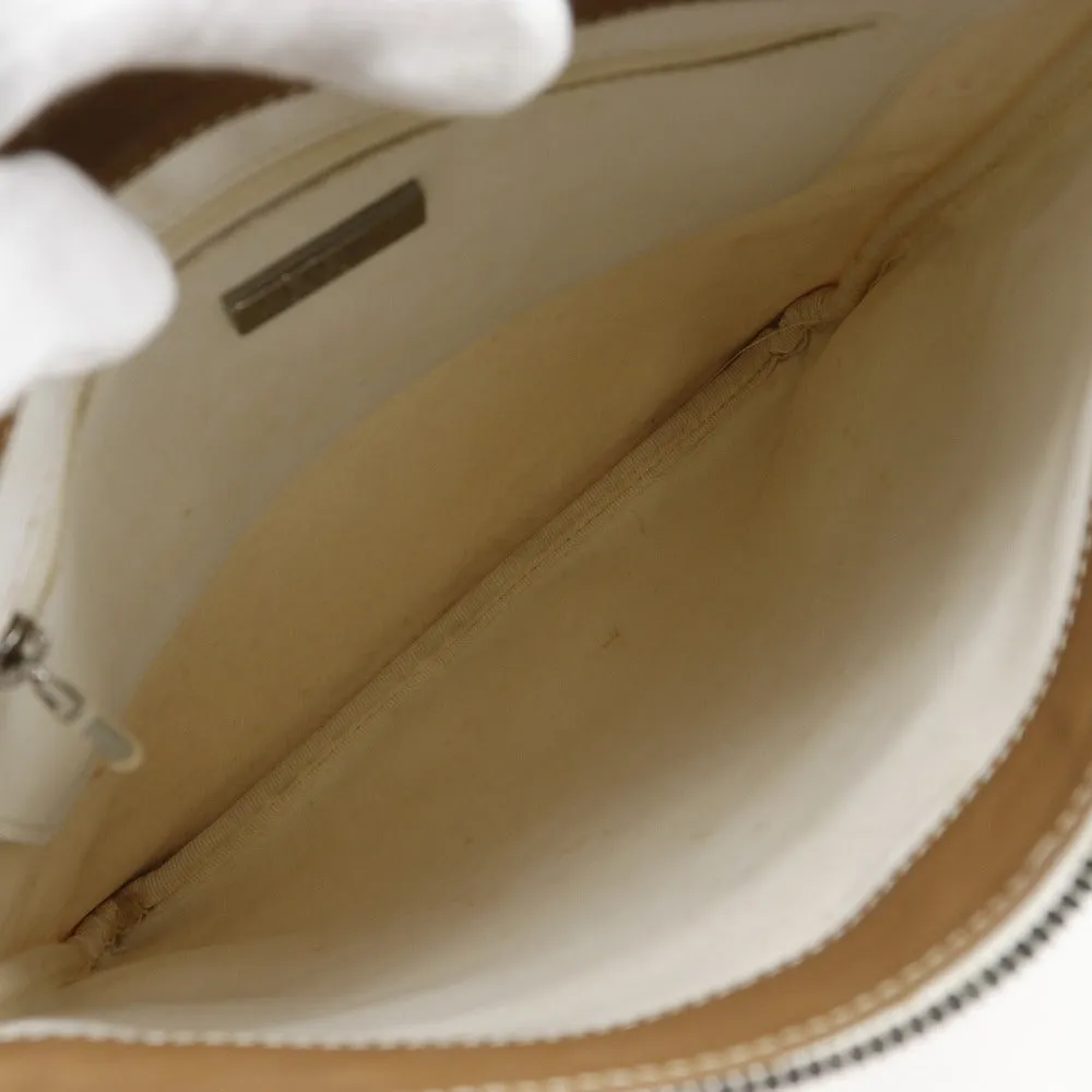 LOEWE Shoulder Bag PVC, Leather white anagram