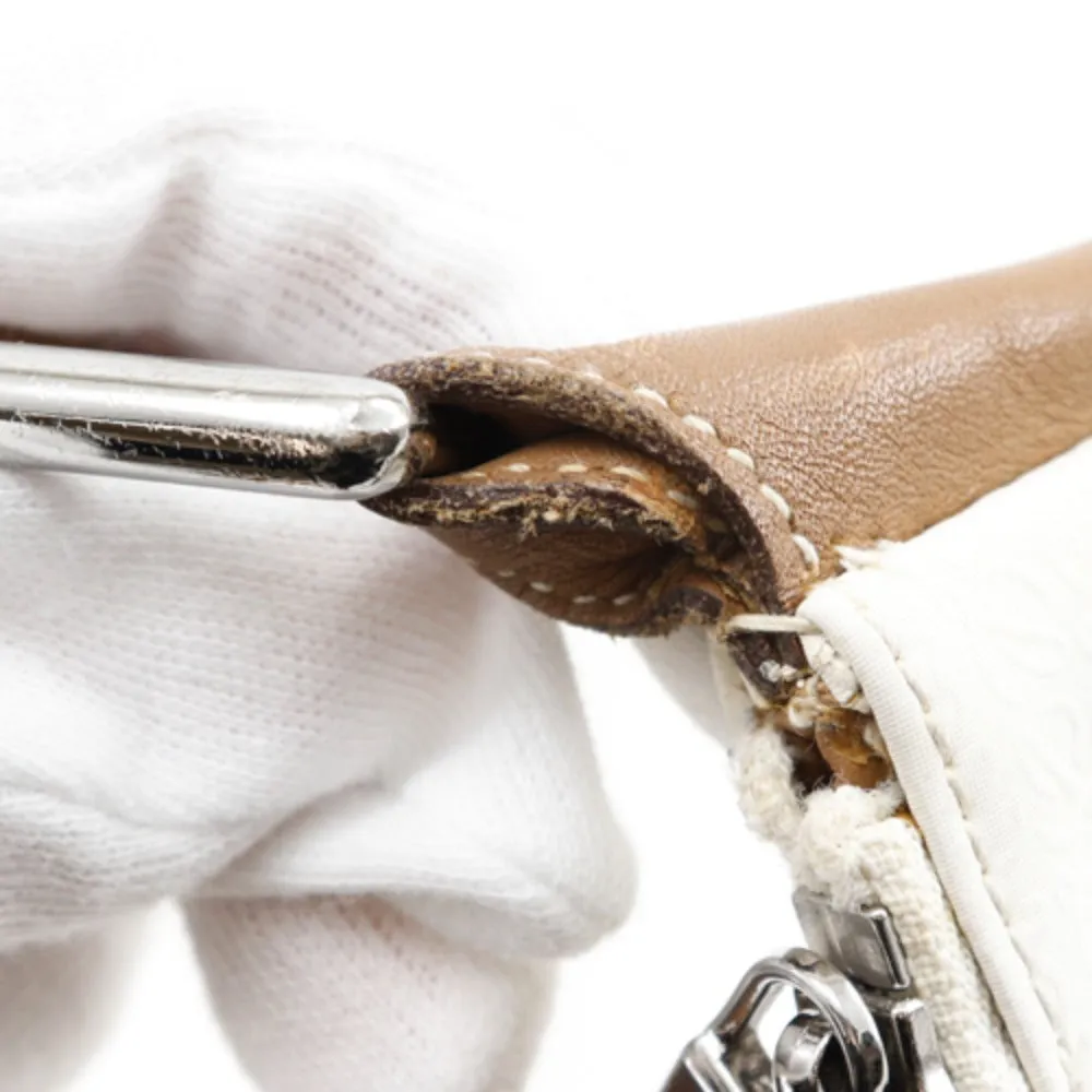 LOEWE Shoulder Bag PVC, Leather white anagram