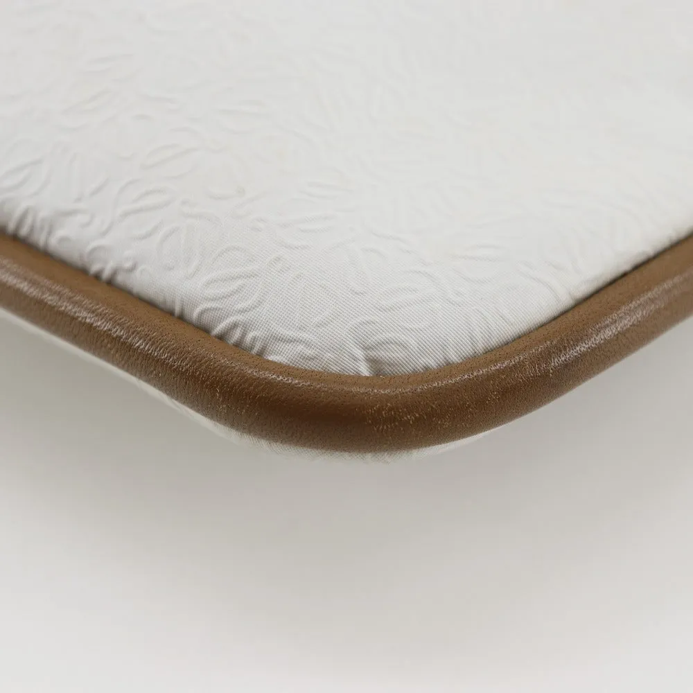 LOEWE Shoulder Bag PVC, Leather white anagram