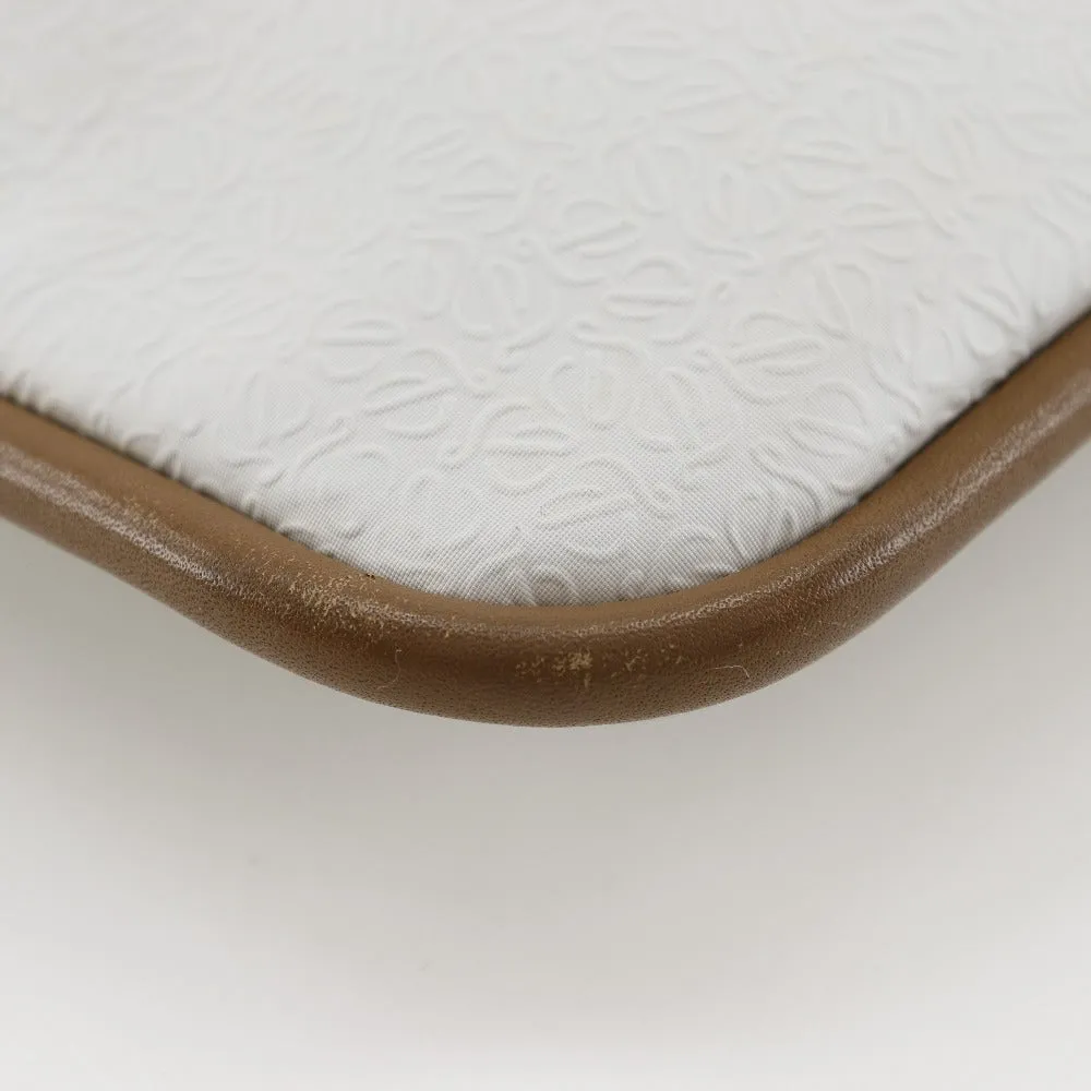 LOEWE Shoulder Bag PVC, Leather white anagram