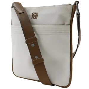 LOEWE Shoulder Bag PVC, Leather white anagram