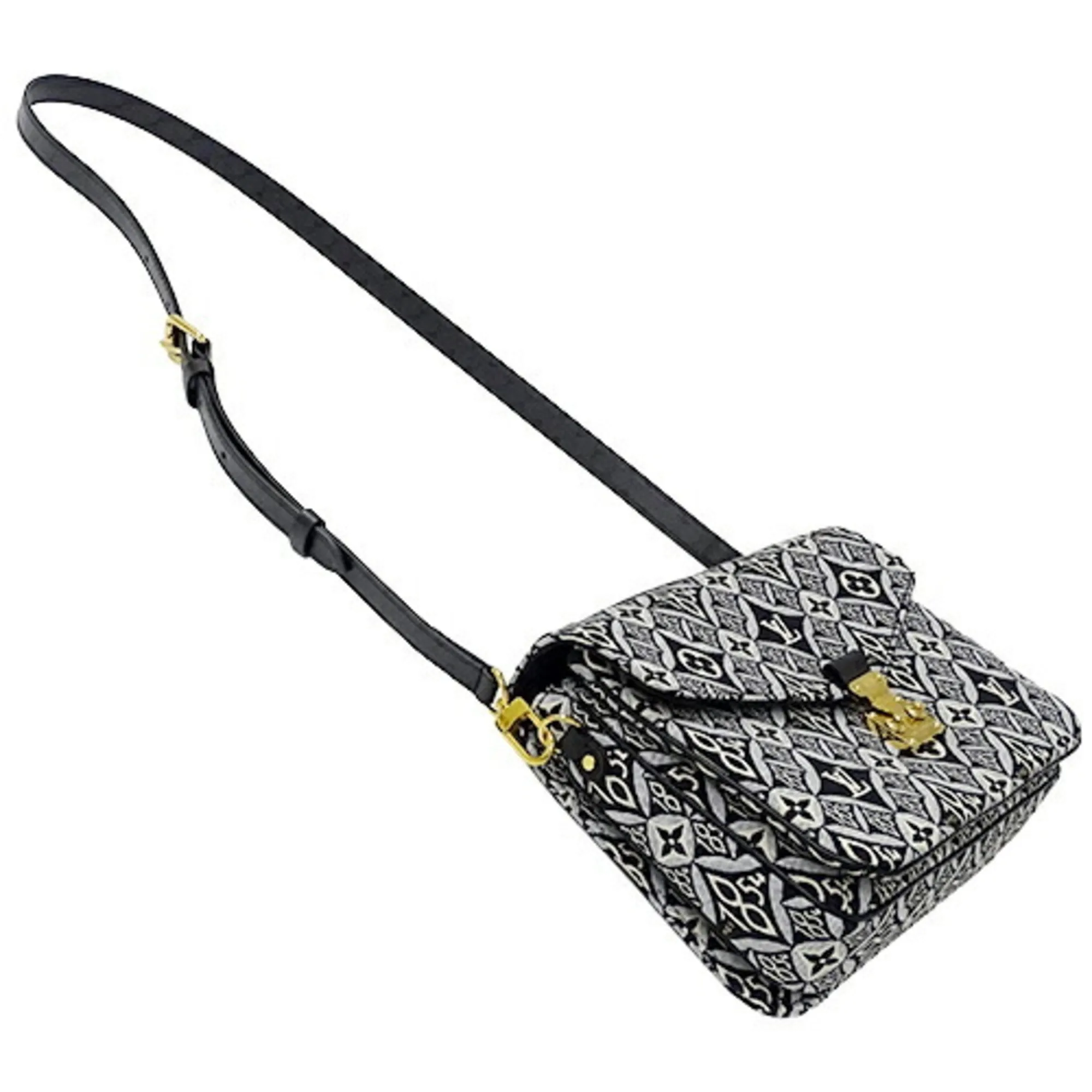 LOUIS VUITTON Bag Monogram Jacquard SINCE 1854 Ladies Handbag Shoulder Pochette Metis MM Gray M57272 2020 Collection