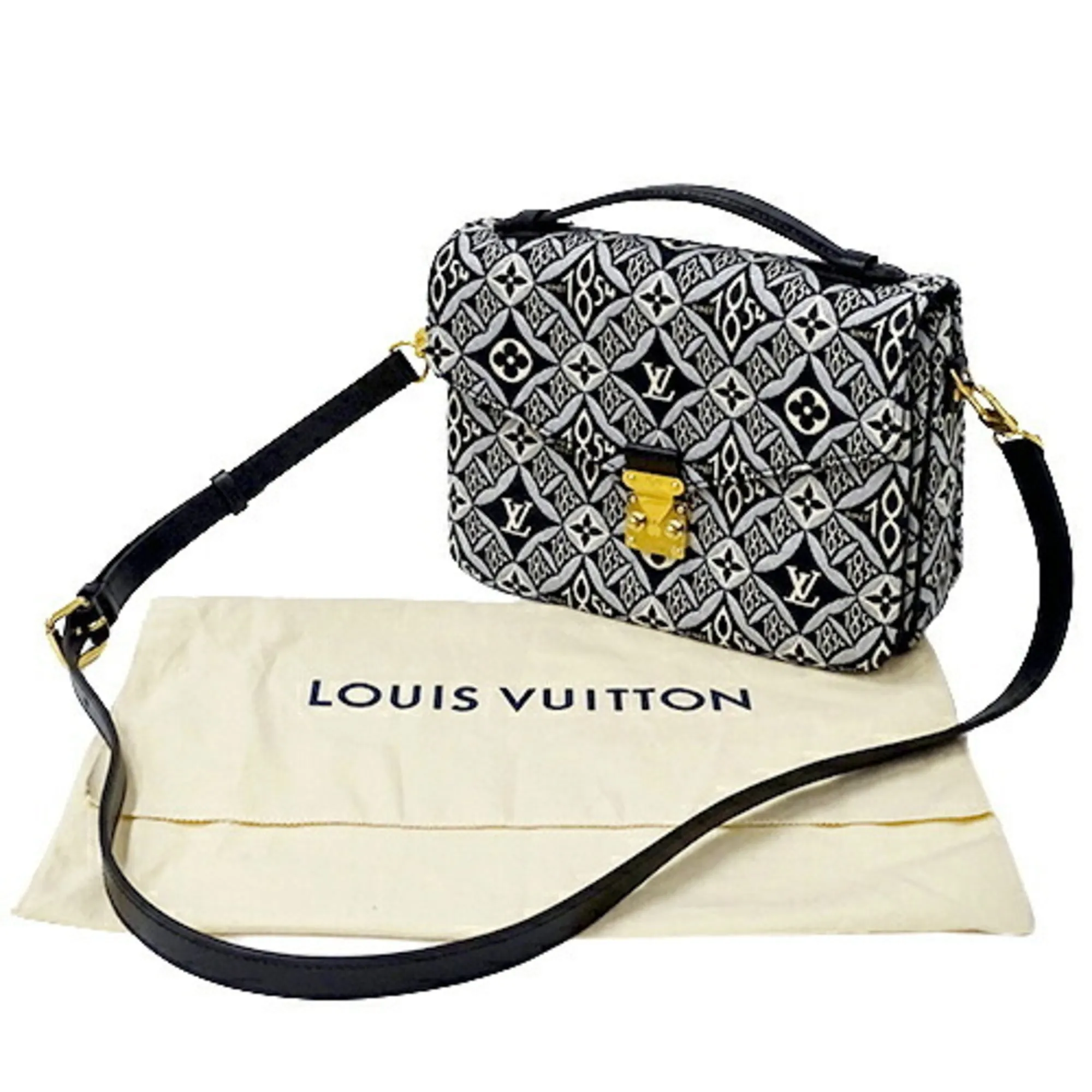 LOUIS VUITTON Bag Monogram Jacquard SINCE 1854 Ladies Handbag Shoulder Pochette Metis MM Gray M57272 2020 Collection