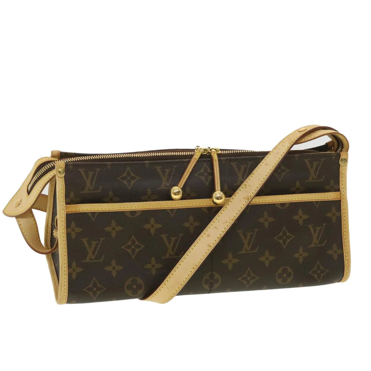 Louis Vuitton Brown Canvas Popincourt shoulder bag