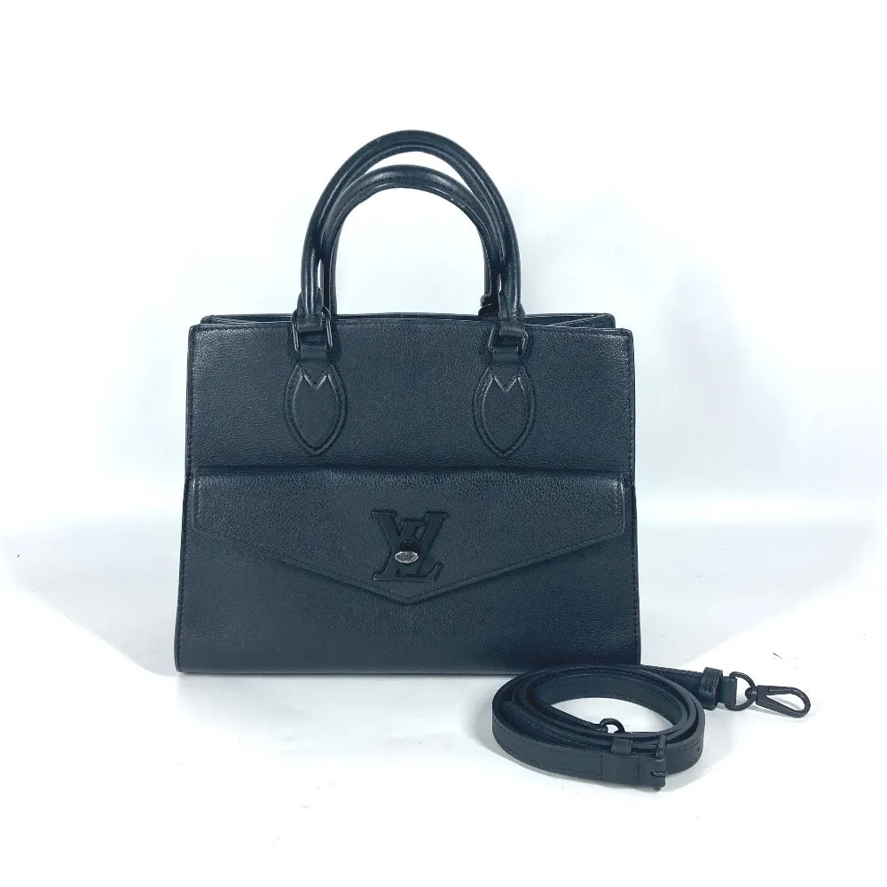 LOUIS VUITTON Handbag M55845 Grain Calfskin Leather black Tote Bag Shoulder Bag Rock Me Tote PM