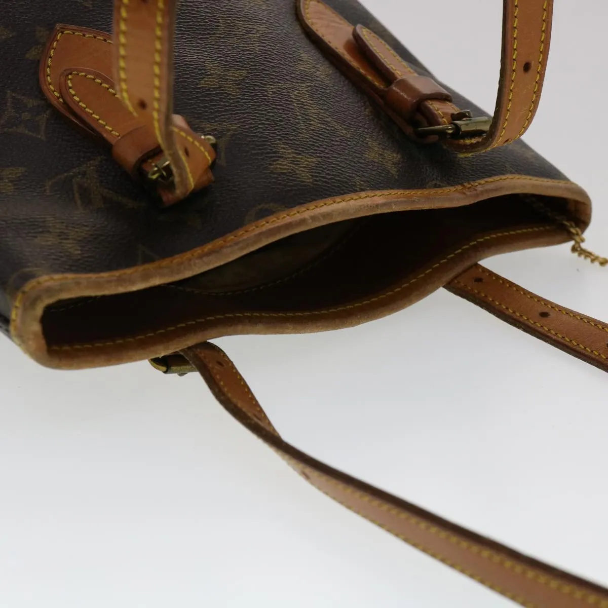 LOUIS VUITTON Monogram Bucket PM Shoulder Bag M42238 LV Auth am2619g