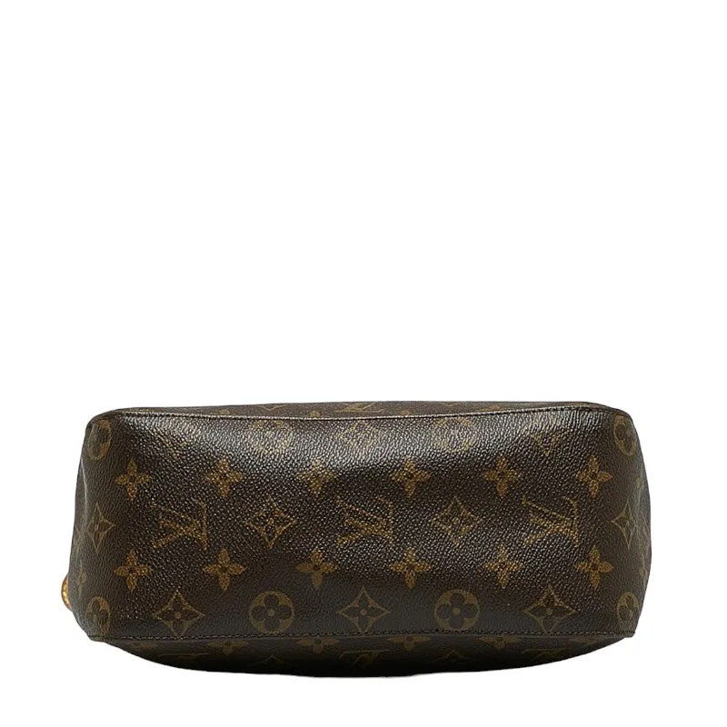Louis Vuitton Monogram Looping MM Shoulder Bag M51146 Brown PVC Leather Lady Louis Vuitton