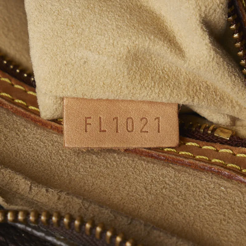 Louis Vuitton Monogram Looping MM Shoulder Bag M51146 Brown PVC Leather Lady Louis Vuitton