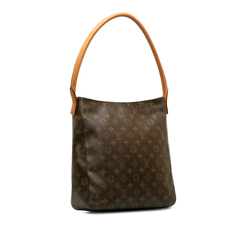 Louis Vuitton Monogram Looping Tote Shoulder Bag PVC/Leather Brown M51145