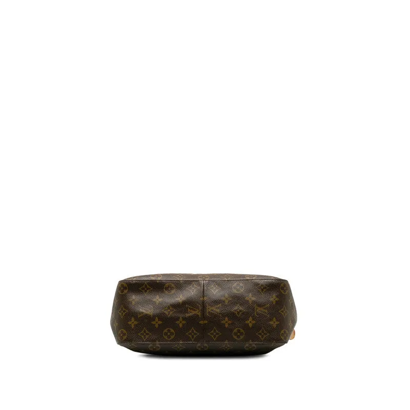Louis Vuitton Monogram Looping Tote Shoulder Bag PVC/Leather Brown M51145
