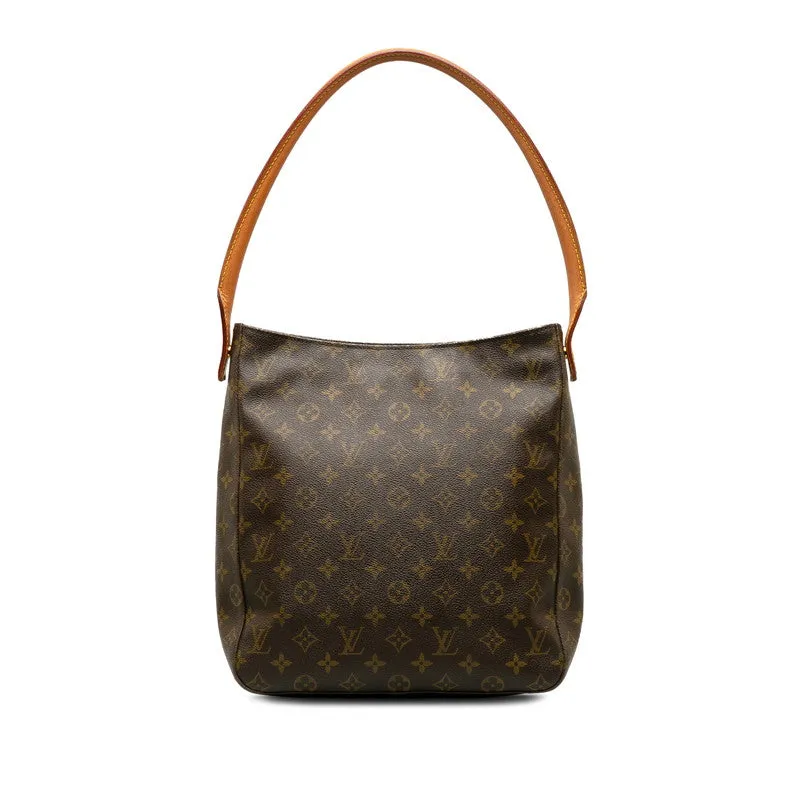 Louis Vuitton Monogram Looping Tote Shoulder Bag PVC/Leather Brown M51145