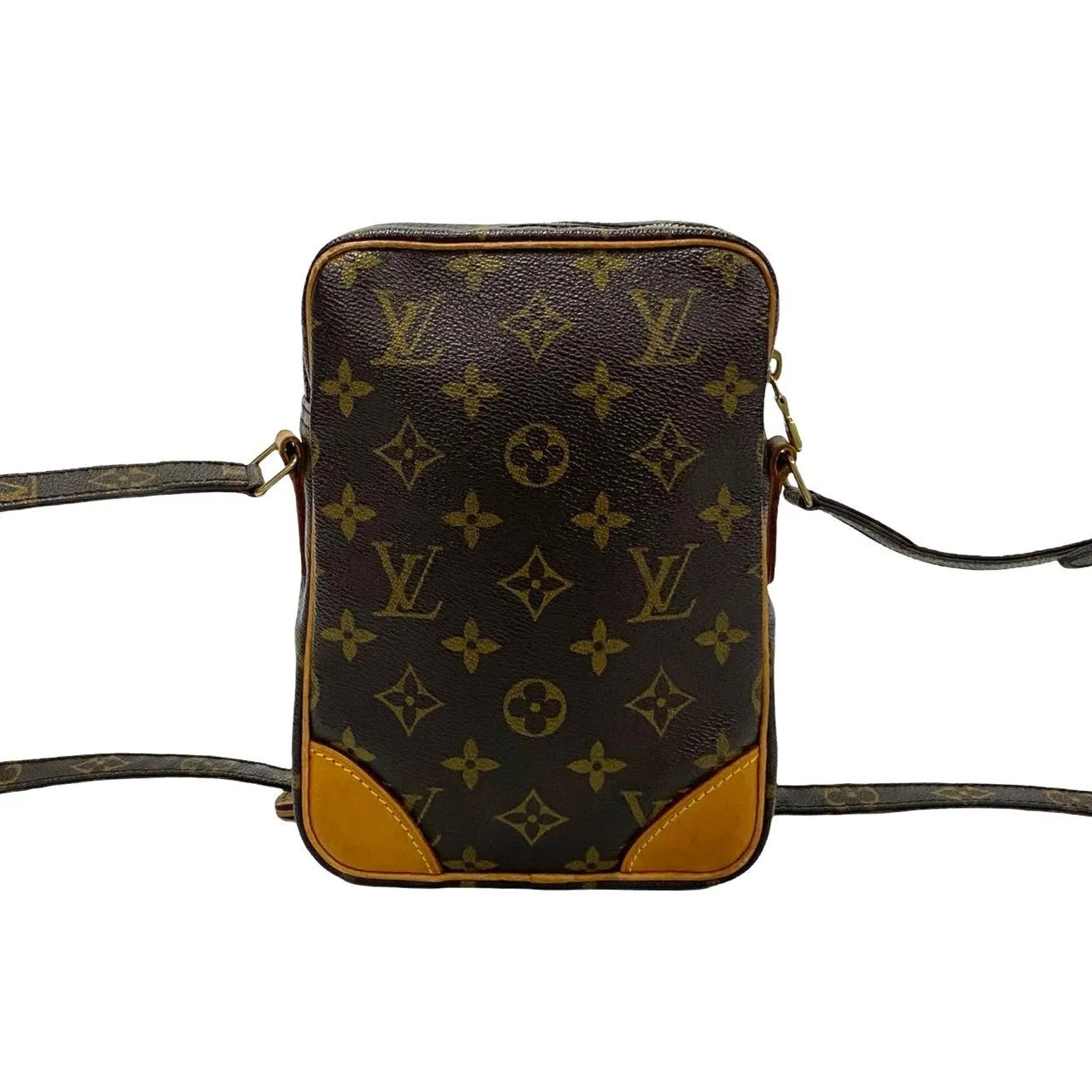 LOUIS VUITTON Shoulder Bag leather Brown Monogram Danube
