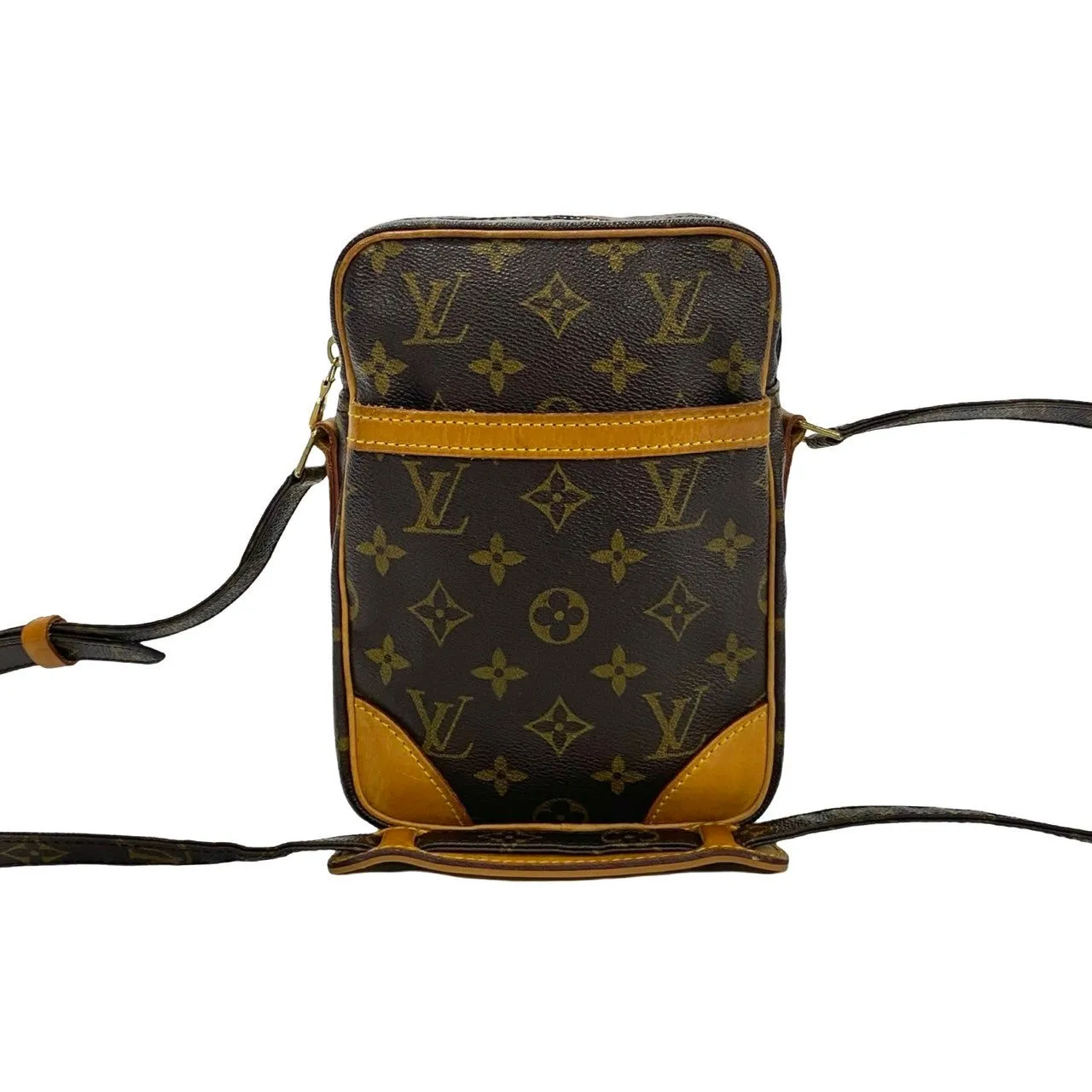 LOUIS VUITTON Shoulder Bag leather Brown Monogram Danube