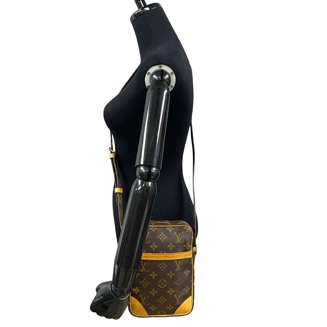 LOUIS VUITTON Shoulder Bag leather Brown Monogram Danube