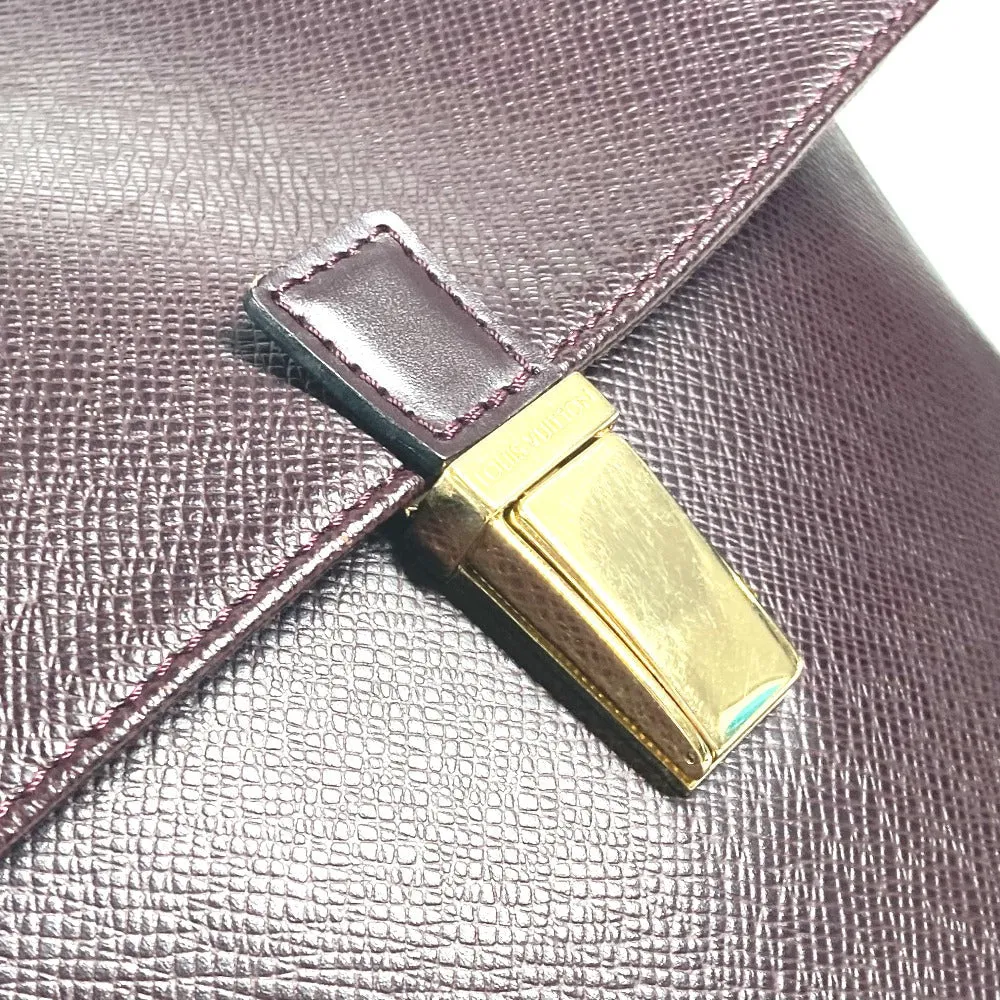 LOUIS VUITTON Shoulder Bag M30826 Taiga Leather purple Taiga Yaranga