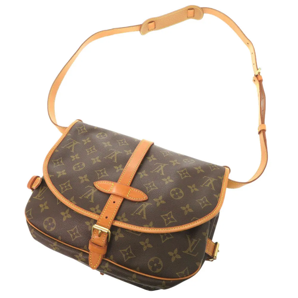 LOUIS VUITTON Shoulder Bag M42256 Monogram canvas Brown Monogram Saumur 30 Women Used